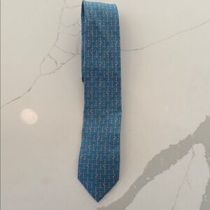 Salvatore Ferragamo Blue Toucan Tie